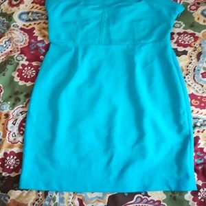 Cyan Blue Mini Dress
